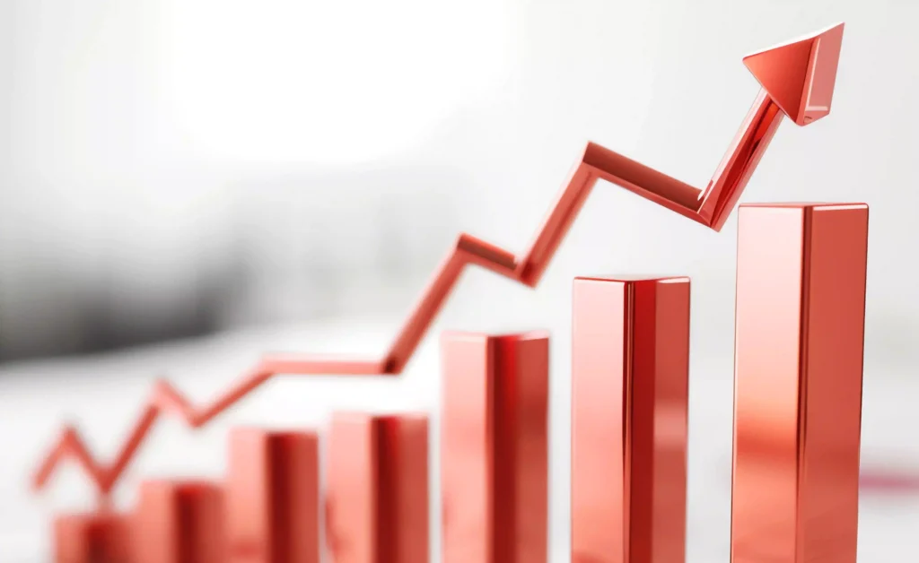 Graph showing business growth guided by a digital marketing expert in Abu Dhabi."