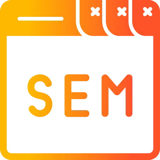 search engine marketing icon by the best digital marketer in Abu Dhabi.